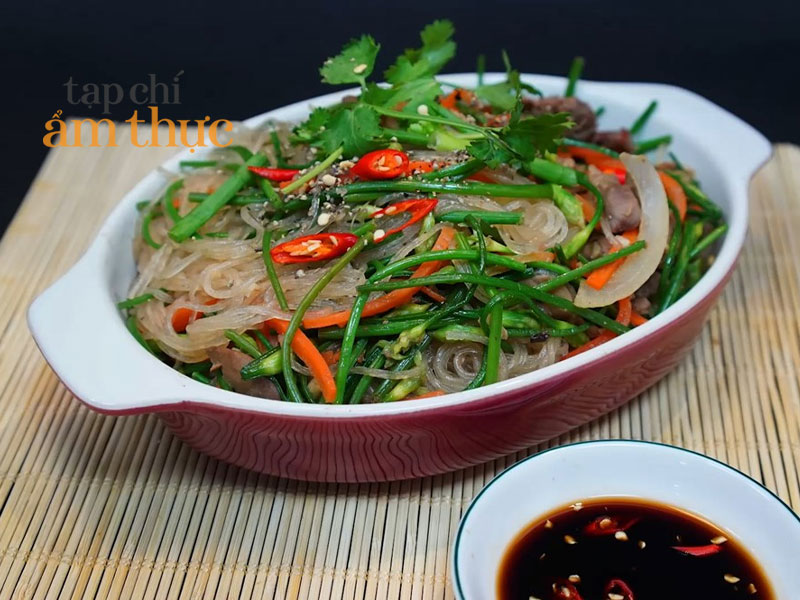 Món miến xào lòng mề gà ngon mê ly