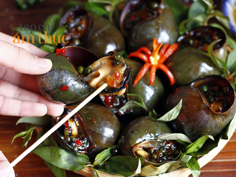 Ốc bươu nướng tiêu xanh thơm ngon, bổ dưỡng
