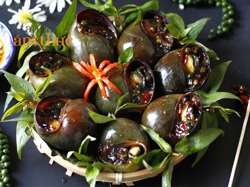 Ốc bươu nướng tiêu xanh thơm ngon, bổ dưỡng