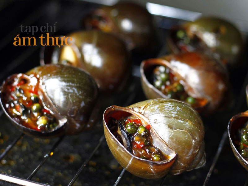 Ốc bươu nướng tiêu xanh thơm ngon, bổ dưỡng