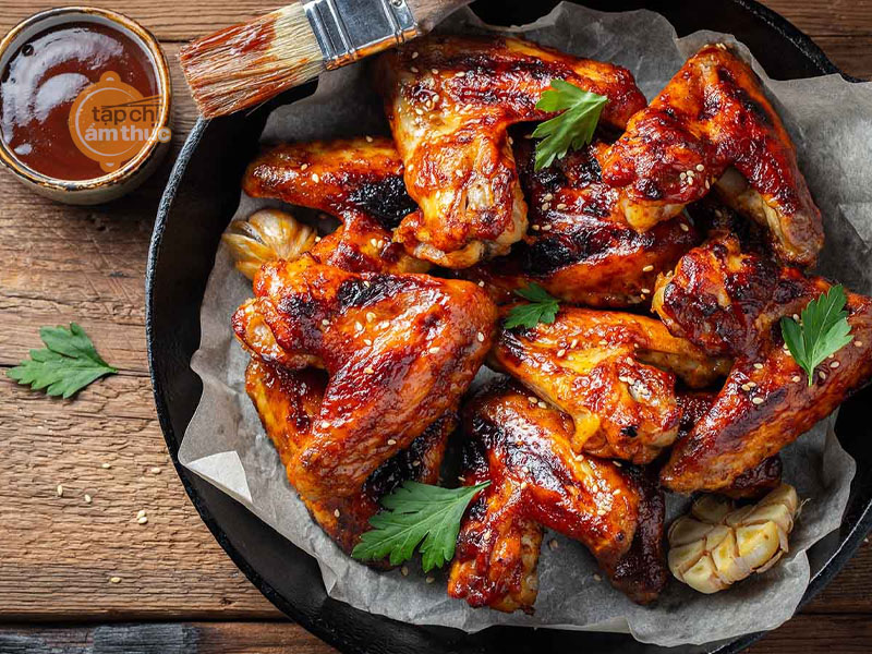 Cánh gà nướng mật ong là món khoái khẩu cho mỗi gia đình