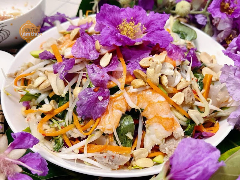 Món ăn từ hoa bằng lăng mới lạ cho ngày hè