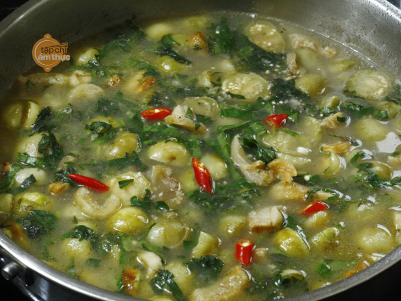 Món ngon Thái Bình - Cà pháo nấu mắm tôm