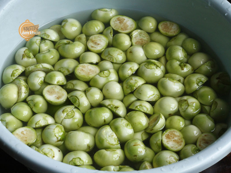 Món ngon Thái Bình - Cà pháo nấu mắm tôm