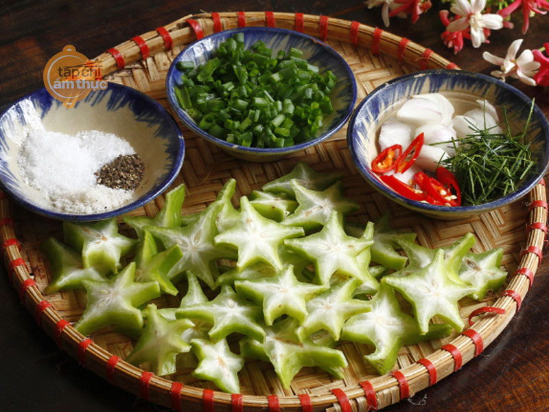 Tép gạo rang khế chua kiểu Bắc Tép gạo rang khế chua kiểu Bắc