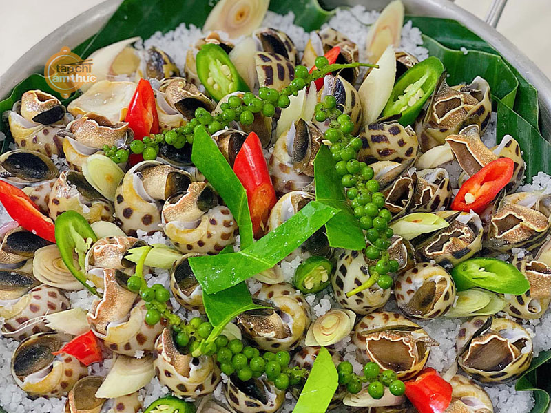 Món ốc hương hấp muối đậm đà và thơm ngon siêu cuốn