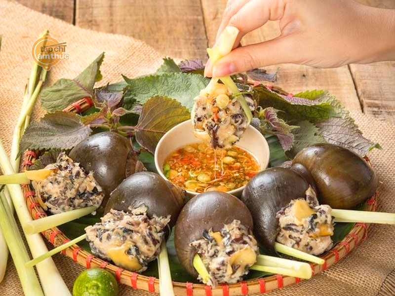 Ốc bươu nhồi thịt ngon đến gây nghiện