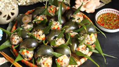 Ốc bươu nhồi thịt ngon đến gây nghiện