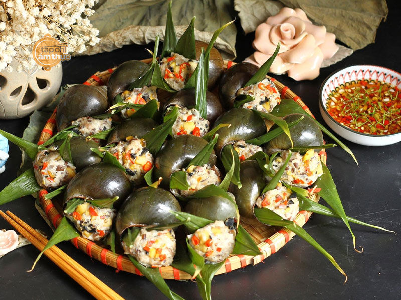 Ốc bươu nhồi thịt ngon đến gây nghiện