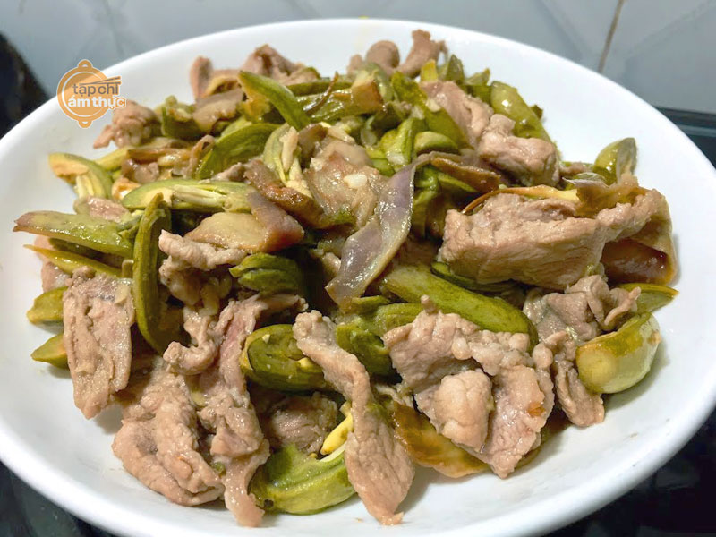 Hoa núc nác xào thịt - hương vị dân dã đậm chất Việt