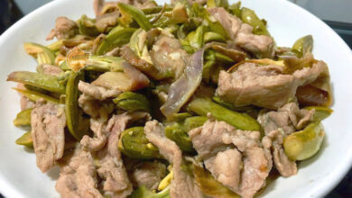 Hoa núc nác xào thịt - hương vị dân dã đậm chất Việt